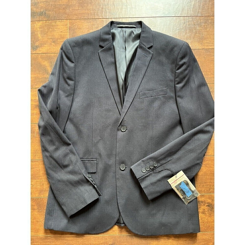 H&M Mens Dark Blue Slim Fit Suit Sport Coat Size 42R